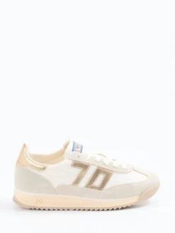 Damen Back 70 – Retro-Sneaker aus Veloursleder Beige