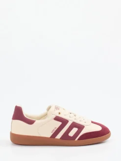 Damen Back 70 – Retro-Sneaker aus Velour/Leder creme