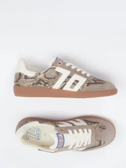 – Retro-Sneaker aus Veloursleder mit Schlangenmuster*Back 70 Sale
