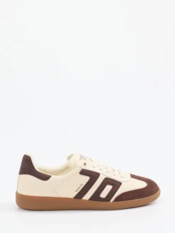 – Retro-Sneaker aus Velour/Leder cremefarben*Back 70 Clearance