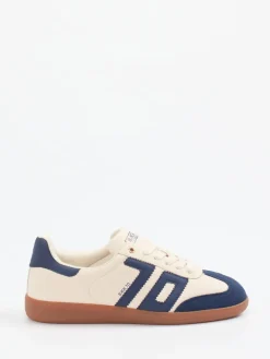 – Retro-Sneaker aus Velour/Leder creme*Back 70 New