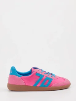 – Retro-Sneaker aus Veloursleder/Textil Pink*Back 70 Hot