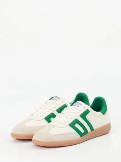 Herren Back 70 – Sneaker aus Kalbleder in Offwhite-Grün
