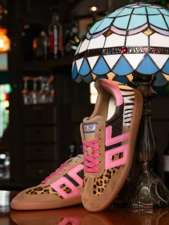 Damen Back 70 – Sneaker aus Leder mit Animalprint-Details