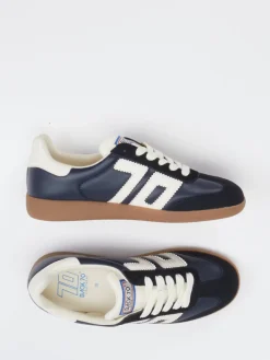 – Sneaker aus Velours- und Glattleder dunkel*Back 70 Clearance