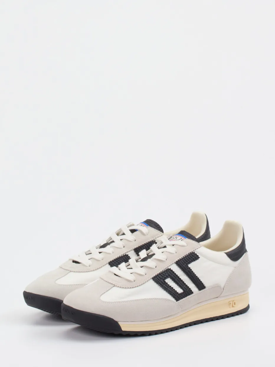 – Sneaker aus Veloursleder und Textil Offwhite*Back 70 Clearance