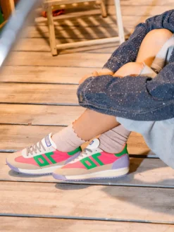 Damen Back 70 – Sneaker aus Veloursleder und Nylon Korallrosa