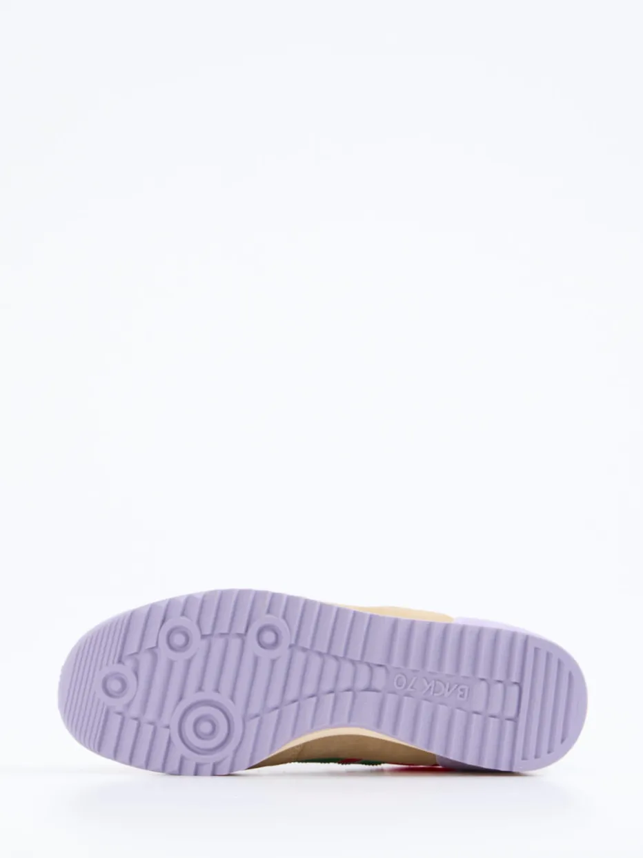 Damen Back 70 – Sneaker aus Veloursleder und Nylon Korallrosa