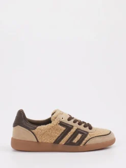 – Sneaker aus Velours/Textil in Beige*Back 70 Clearance