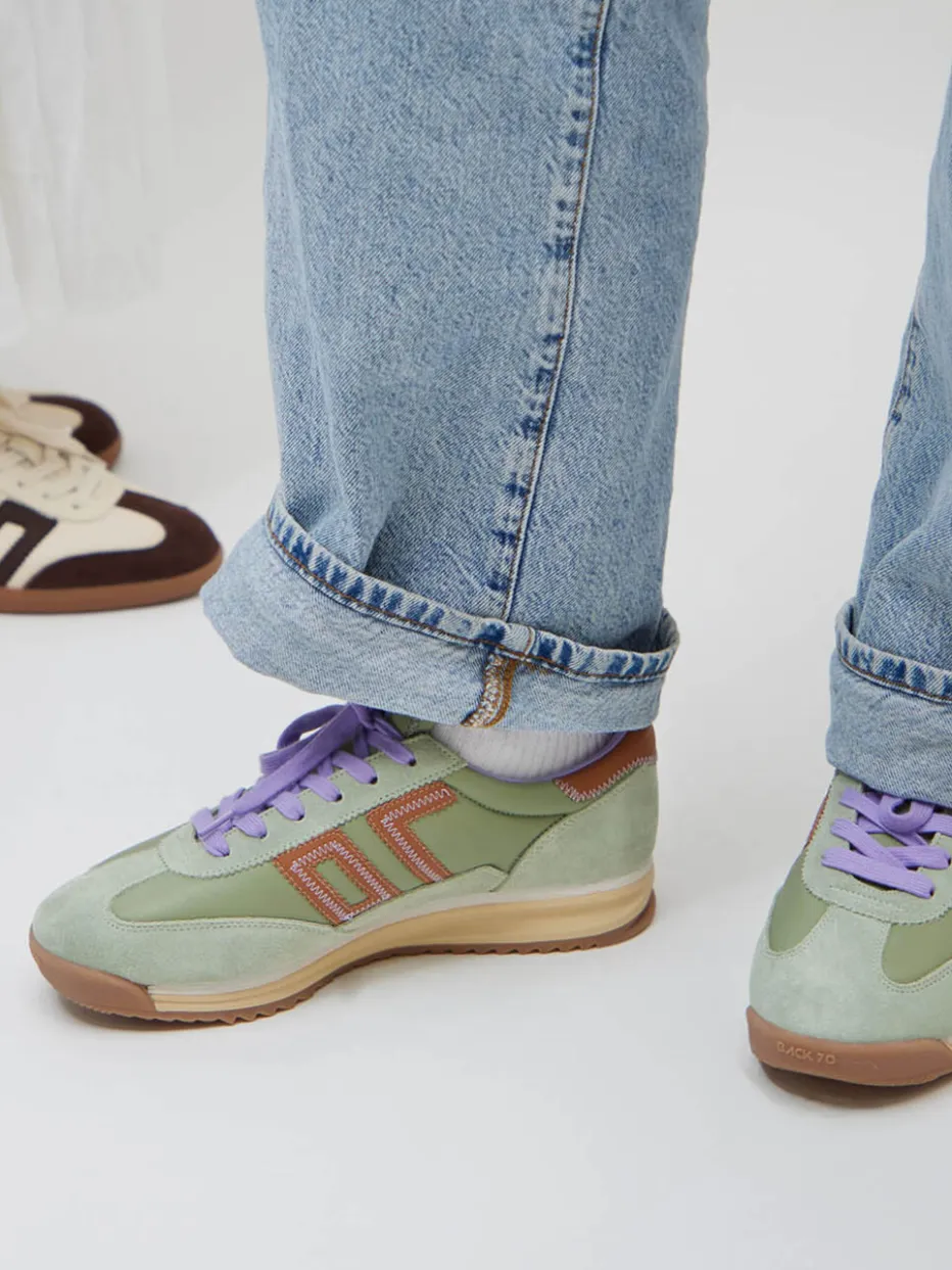 – Sneaker aus Veloursleder Salbei*Back 70 Discount