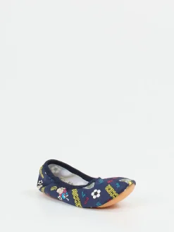 Kinder Beck – Gymnastikschläppchen aus Textil Dunkel