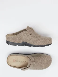 Damen Berkemann – Clogs aus Filz in Beige