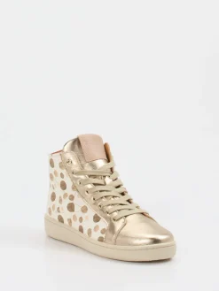 – High-Top Sneaker aus geprägtem Leder beige*Bisgaard