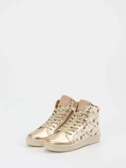 – High-Top Sneaker aus geprägtem Leder beige*Bisgaard