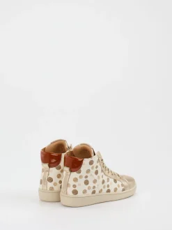 – High-Top Sneaker aus geprägtem Leder beige*Bisgaard