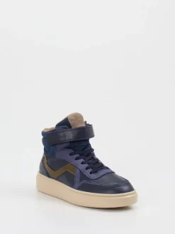 Kinder Bisgaard – High-Top Sneaker aus Kalbleder Dunkel