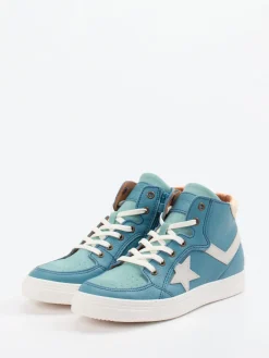 Kinder Bisgaard – High-Top Sneaker aus Lammleder türkis