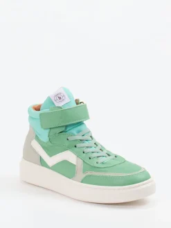 Kinder Bisgaard – High-Top Sneaker aus Kalbleder Mint