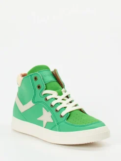 Kinder Bisgaard – High-Top Sneaker aus Lammleder gras