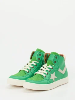 Kinder Bisgaard – High-Top Sneaker aus Lammleder gras