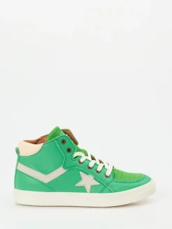 Kinder Bisgaard – High-Top Sneaker aus Lammleder gras