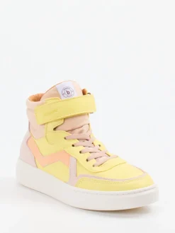 Kinder Bisgaard – High-Top-Sneaker aus Kalbleder Pastell
