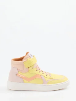 Kinder Bisgaard – High-Top-Sneaker aus Kalbleder Pastell
