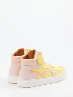 Kinder Bisgaard – High-Top-Sneaker aus Kalbleder Pastell