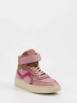 Kinder Bisgaard – High-Top-Sneaker aus Kalbleder altrosa
