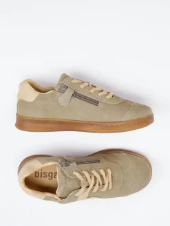 Kinder Bisgaard – Sneaker aus Veloursleder sandbeige