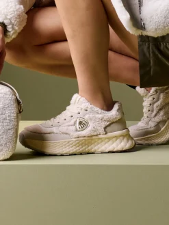 – Chunky Sneaker aus Textil in*Blauer Outlet