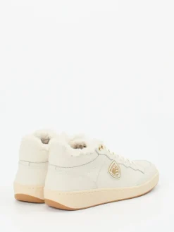 Damen Blauer – Mid-Top Sneaker aus Kalbleder creme