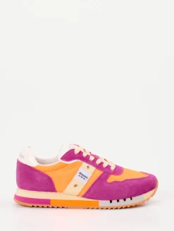 Damen Blauer – Retro-Sneaker aus Veloursleder Orange