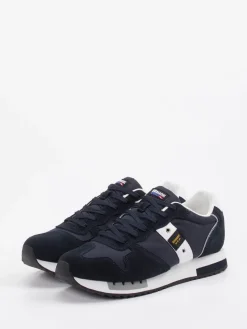 – Retro-Sneaker aus Veloursleder dunkel*Blauer Outlet