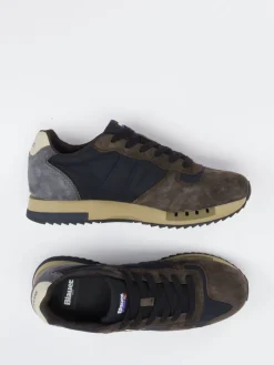 Herren Blauer – Retro-Sneaker aus Velour und Textil
