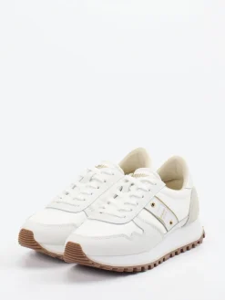 – Retro-Sneaker aus Veloursleder Off-White*Blauer New