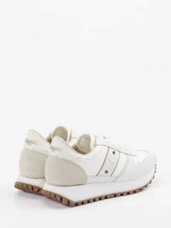 – Retro-Sneaker aus Veloursleder Off-White*Blauer New