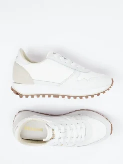 – Retro-Sneaker aus Veloursleder Off-White*Blauer New