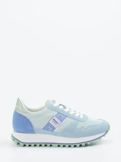 Damen Blauer – Retro-Sneaker aus Veloursleder Pastell