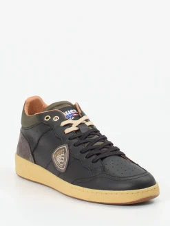 – Sneaker aus Kalbleder und Veloursleder*Blauer Best