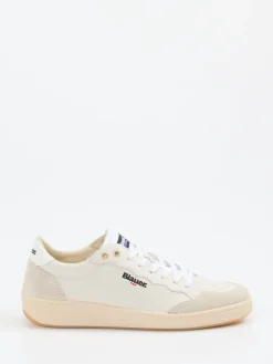 – Sneaker aus Kalbleder in Creme*Blauer Online