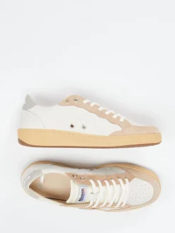 – Sneaker aus Kalbleder und Veloursleder*Blauer Sale