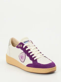 Damen Blauer – Sneaker aus Kalbleder mit Veloursakzenten