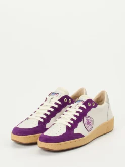 Damen Blauer – Sneaker aus Kalbleder mit Veloursakzenten