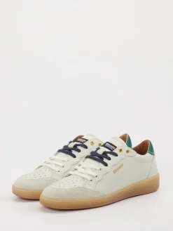 – Sneaker aus Leder in Creme*Blauer