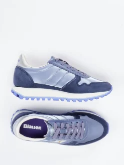 – Sneaker aus Veloursleder Lavendel*Blauer Online