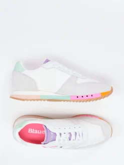 Damen Blauer – Sneaker aus Veloursleder Off-White