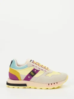 Damen Blauer – Sneaker aus Veloursleder und Nylon Pastellgelb