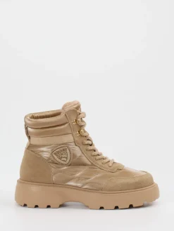 – Stiefelette aus Nylon und Veloursleder*Blauer Outlet