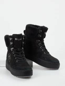 Damen Blauer – Winter-Boots aus Veloursleder